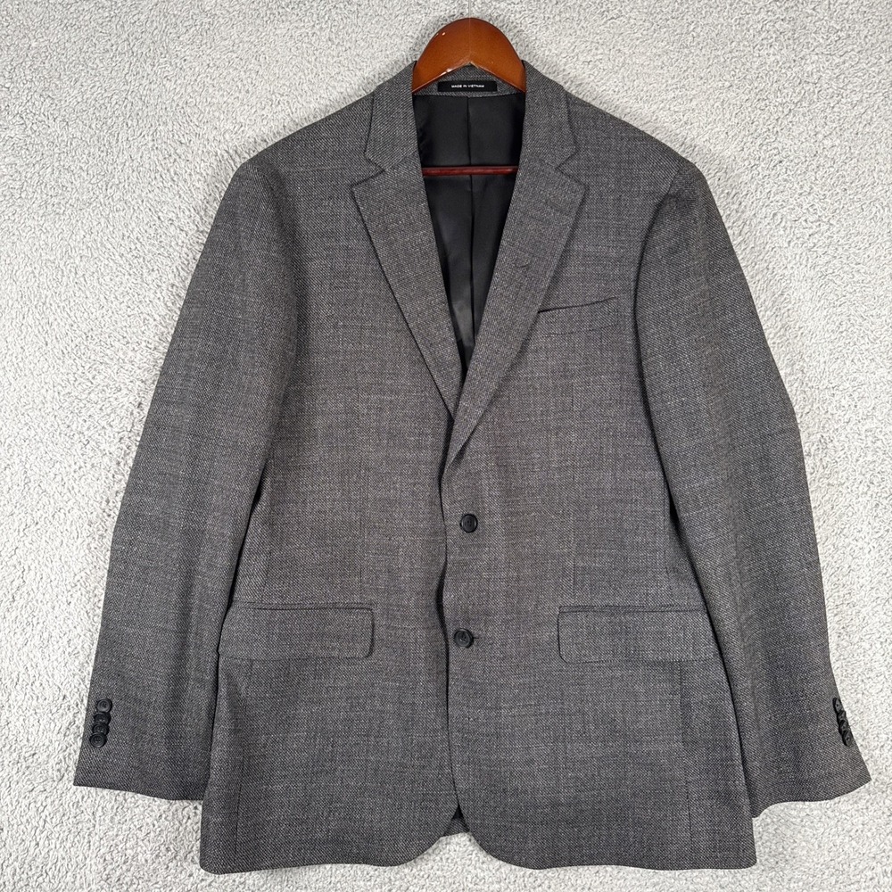 Kenneth Cole Awearness Jacket Blazer Men's 42L Gray Wool Blend